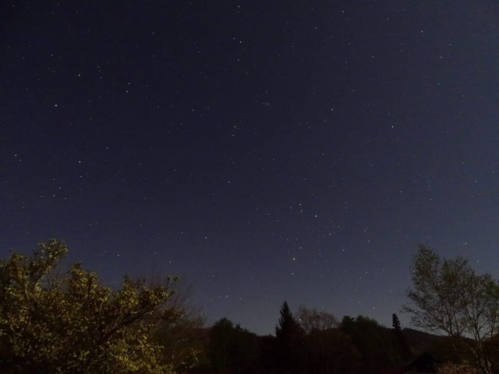 マレットゴルフ場星空写真